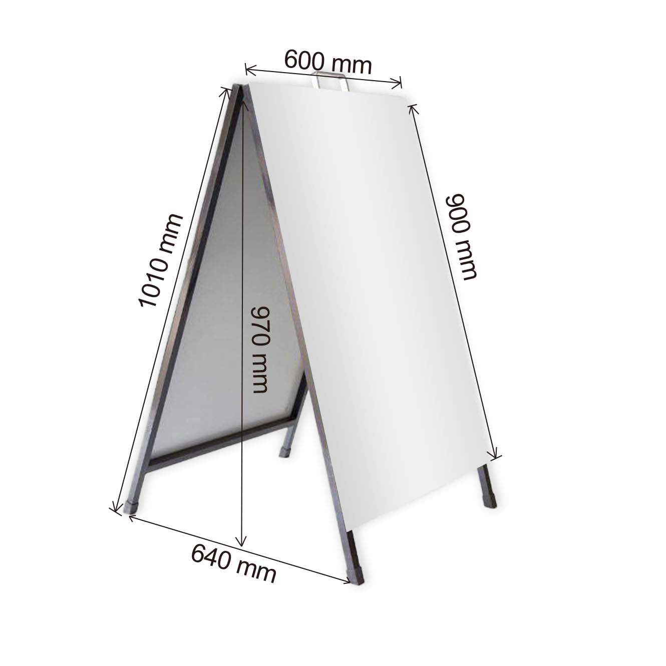 Black Powder Coated Steel A-Board Sign 60X90cm V337-A6090