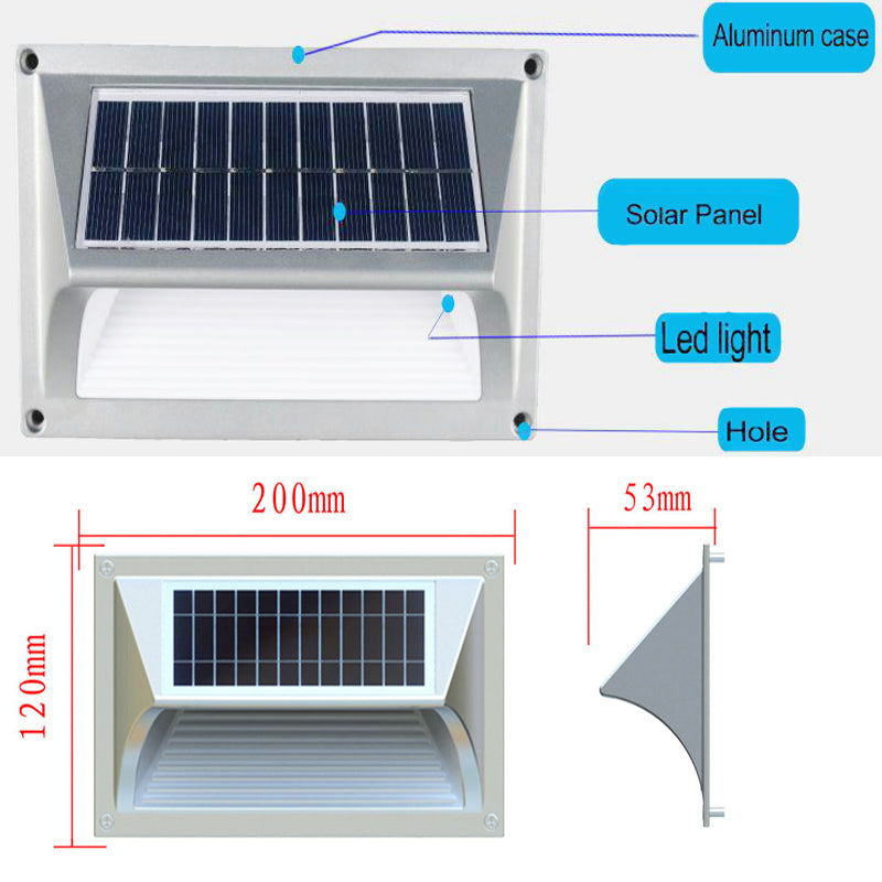 Solar Step Light - Warm White with Silver Case V341-SSGL-03