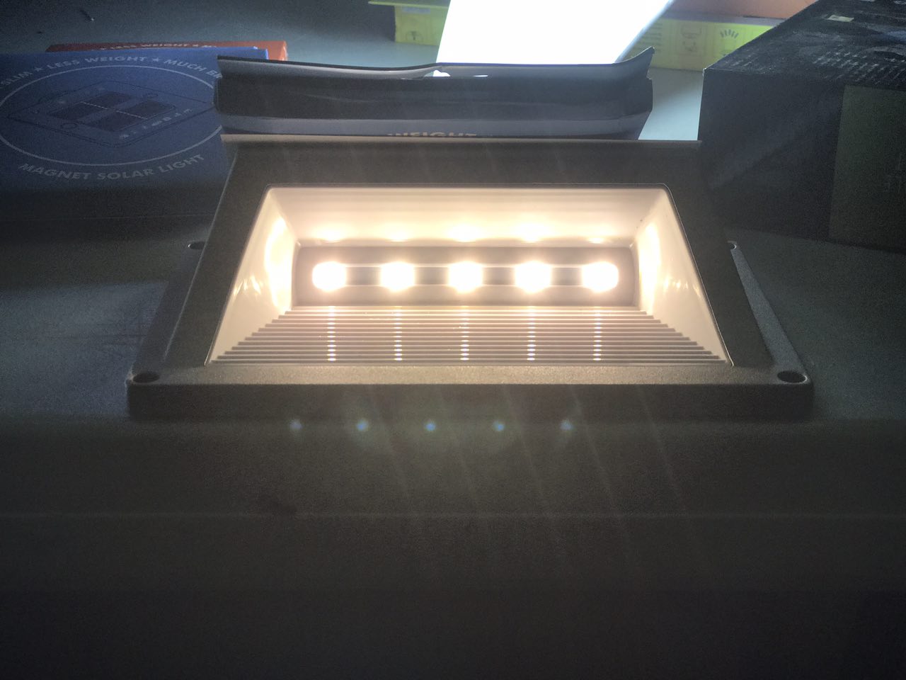 Solar Step Light - Warm White with Silver Case V341-SSGL-03