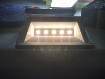 Solar Step Light - Warm White with Silver Case V341-SSGL-03