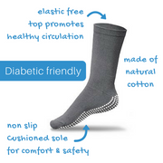 Gripperz Circulation Non Slip Socks, Diabetic Safe - Large / Rainbow V346-C-RAINBOW-L