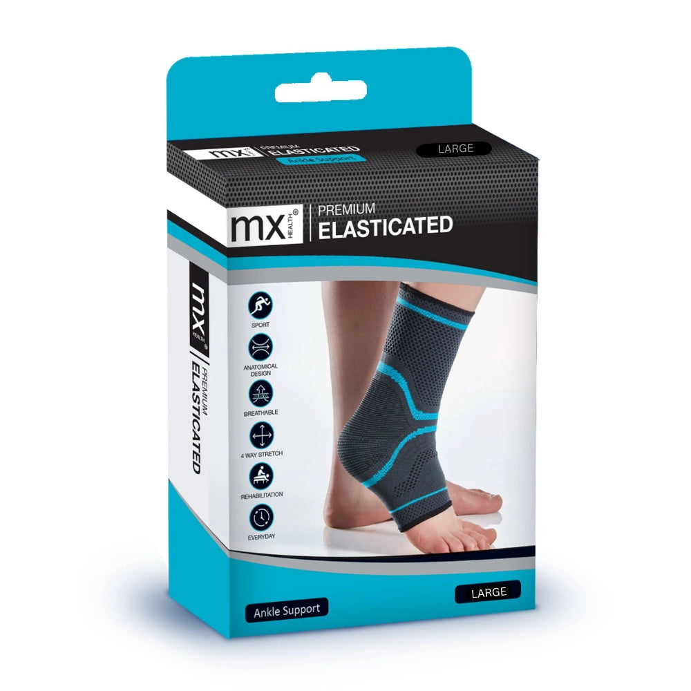 MX Health Premium Elasticated Ankle Support - Large V346-MX72231