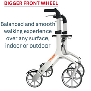 Let's Fly Mobility Rollator Wheelie Walker - Red V346-RED735003688