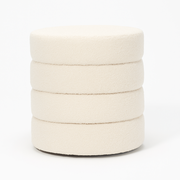 Interior Ave - Cleo White Boucle Ottoman V355-IA-10-W