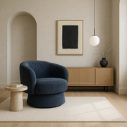 Interior Ave - Celine Swivel Armchair - Chenille Denim Blue V355-IA-AC-CB