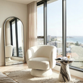 Interior Ave - Celine Swivel Armchair - Chenille Pearl White V355-IA-AC-CW