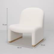 Interior Ave - Haven Curved Boucle Armchair - Sculptural White V355-IA-AC-HW