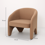 Interior Ave - Nova Sculptural Accent Chair - Velvet Chocolate V355-IA-AC-NC