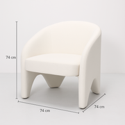 Interior Ave - Nova Sculptural Accent Chair - White Chenille V355-IA-AC-NW