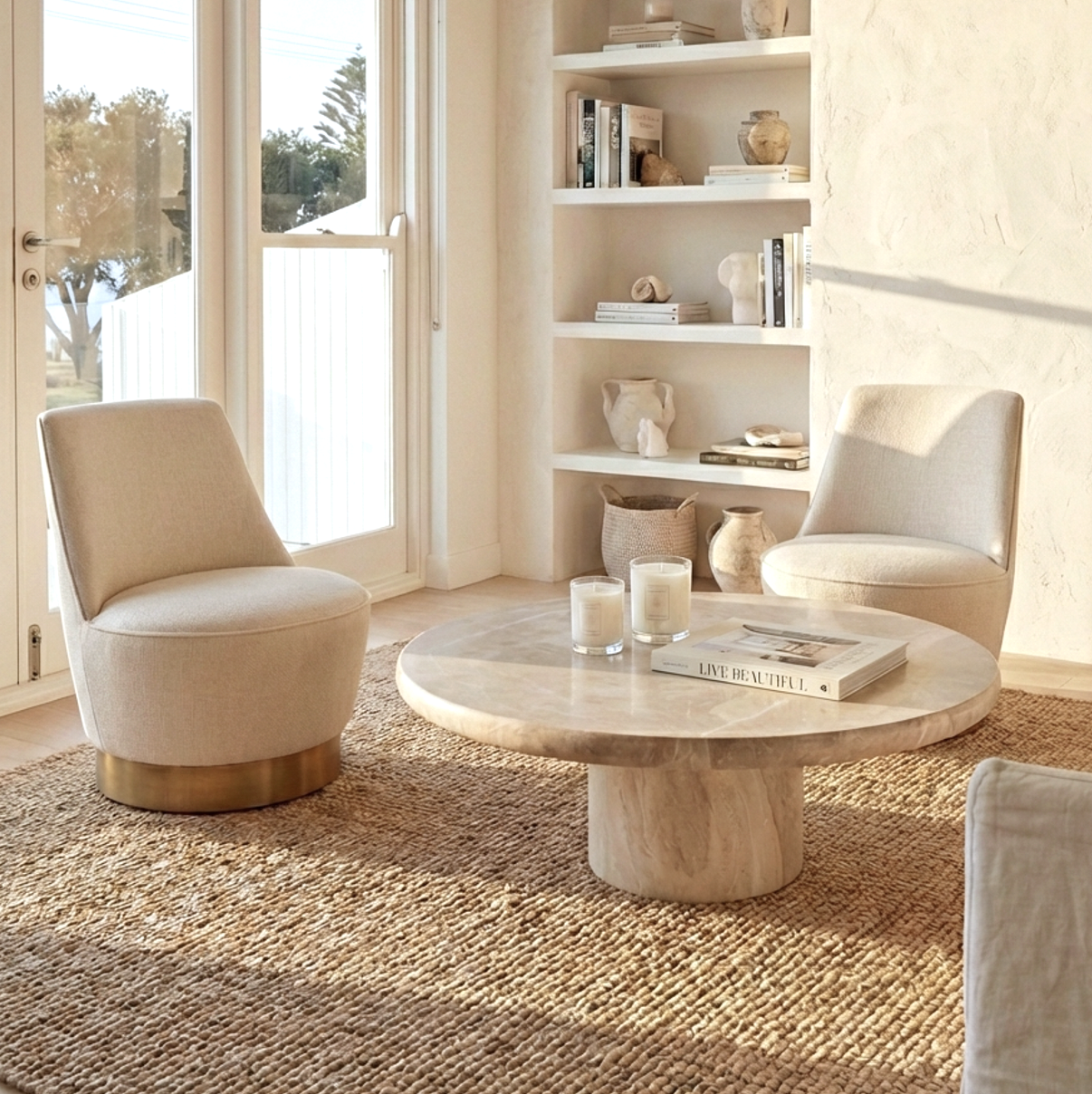 Interior Ave - Chateau Swivel Accent Chair - Vanilla Oat V355-IA-ACC-CHS-VOAT
