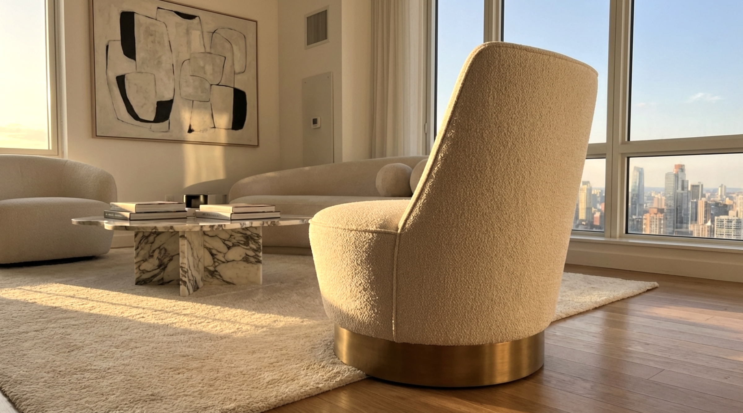 Interior Ave - Chateau Swivel Accent Chair - Vanilla Oat V355-IA-ACC-CHS-VOAT