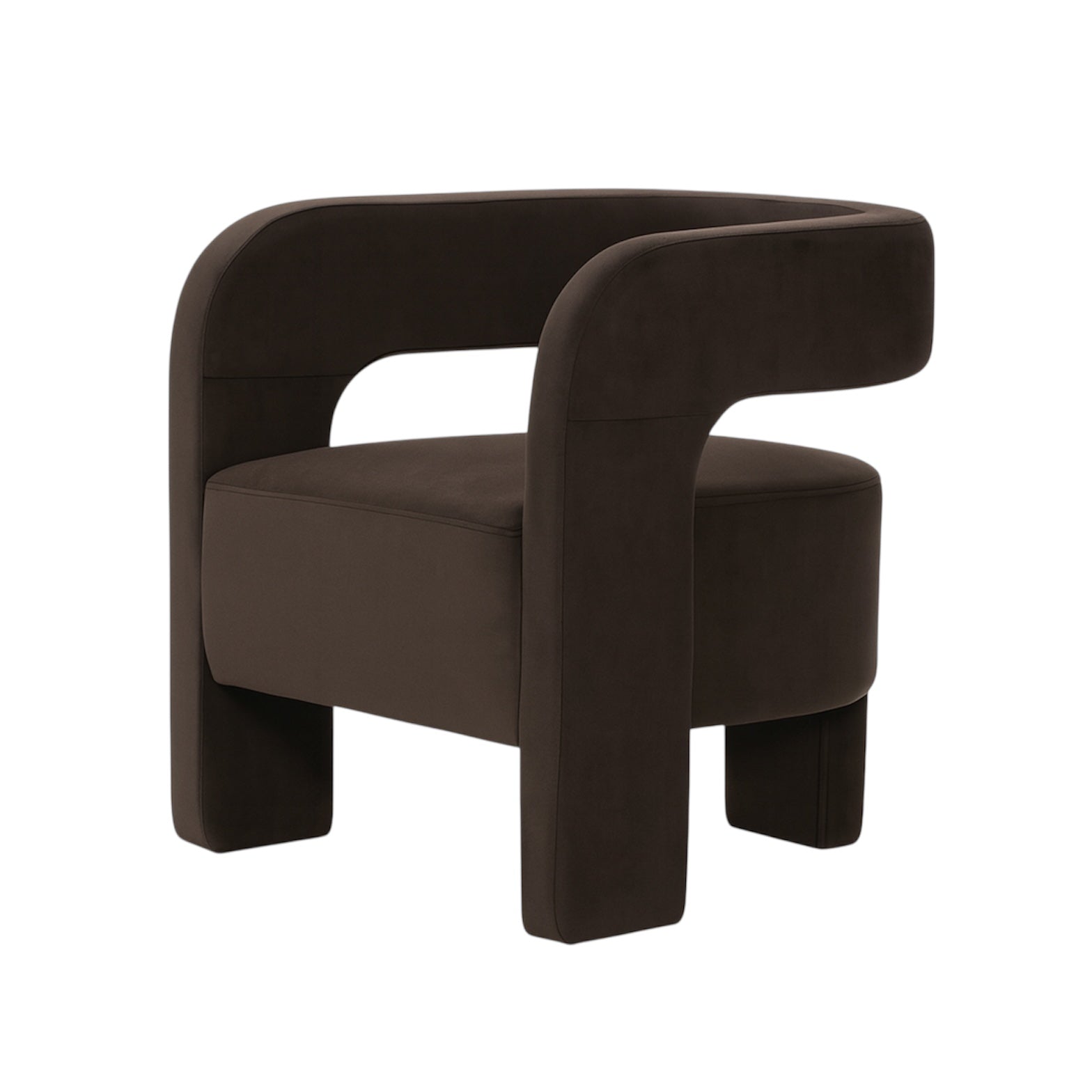 Interior Ave - Portia Velvet Arm Chair - Espresso V355-IA-ACC-POR-ESP