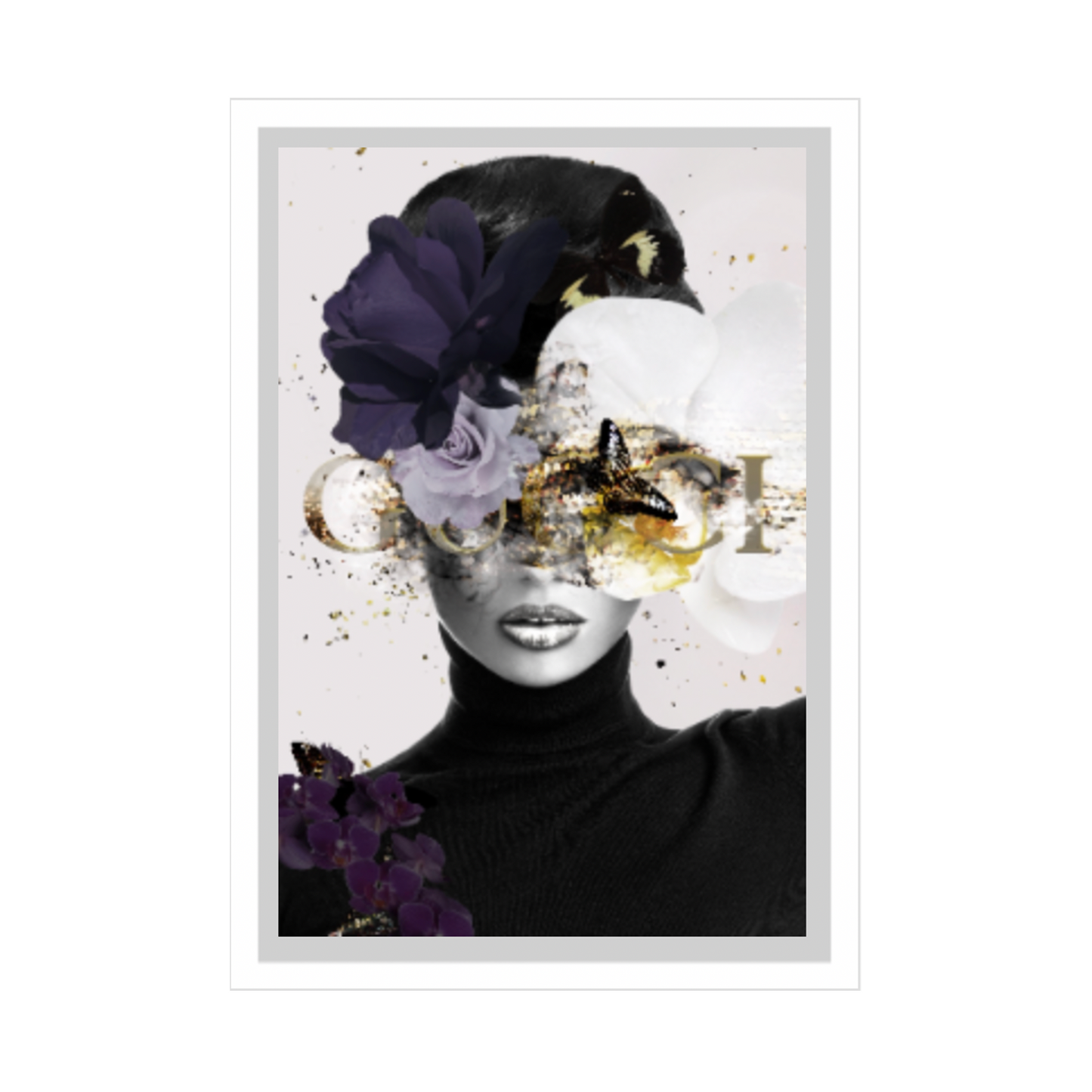 Interior Ave - Gold Rush - 90cm x 60cm White Framed Artwork V355-IA-AW-GR-F9060