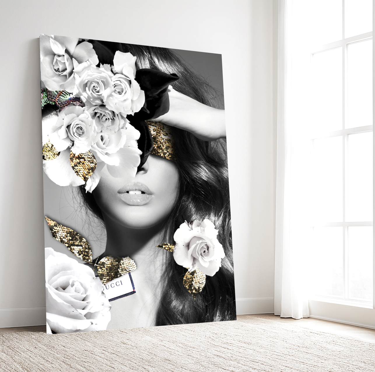 Interior Ave - Made In Italy - 90cm x 60cm White Framed Artwork V355-IA-AW-MI-F9060