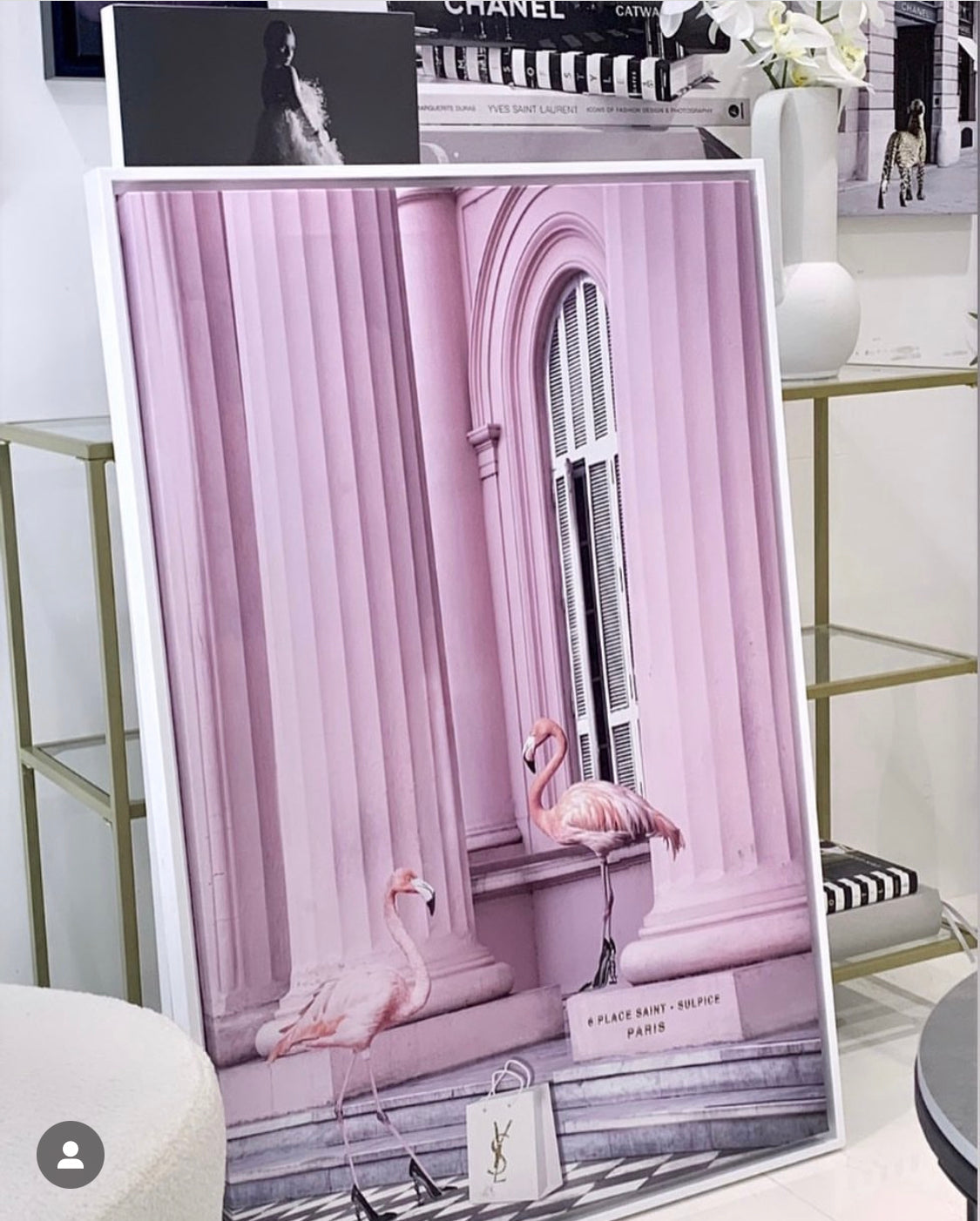 Interior Ave - Saint Pink - 90cm x 60cm White Framed Artwork V355-IA-AW-SP-F9060