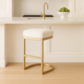 Interior Ave - Royale Oatmeal Tweed Linen Kitchen Bar Stool V355-IA-BS10-RW