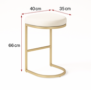 Interior Ave - Royale Oatmeal Tweed Linen Kitchen Bar Stool V355-IA-BS10-RW