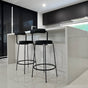 Interior Ave - Calipo Black Leather Kitchen Bar Stool - Set of 2 V355-IA-BS4-CB