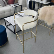 Interior Ave - Allegra White Linen Kitchen Bar Stool V355-IA-BS6-AWG
