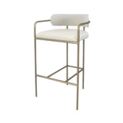 Interior Ave - Allegra White Linen Kitchen Bar Stool V355-IA-BS6-AWG