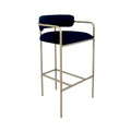 Interior Ave - Allegra Black Velvet Kitchen Bar Stool V355-IA-BS7-ABG