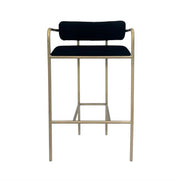 Interior Ave - Allegra Black Velvet Kitchen Bar Stool V355-IA-BS7-ABG
