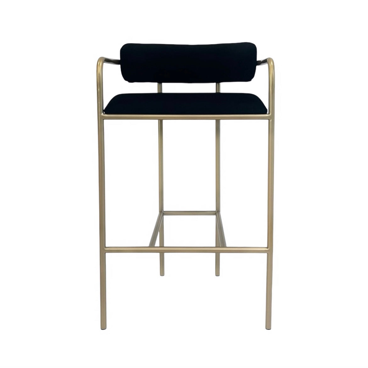 Interior Ave - Allegra Black Velvet Kitchen Bar Stool V355-IA-BS7-ABG