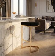 Interior Ave - Royale Black Boucle Kitchen Bar Stool V355-IA-BS8-RB