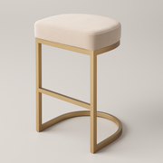 Interior Ave - Royale Light Taupe Velvet Kitchen Bar Stool V355-IA-BS9-RT