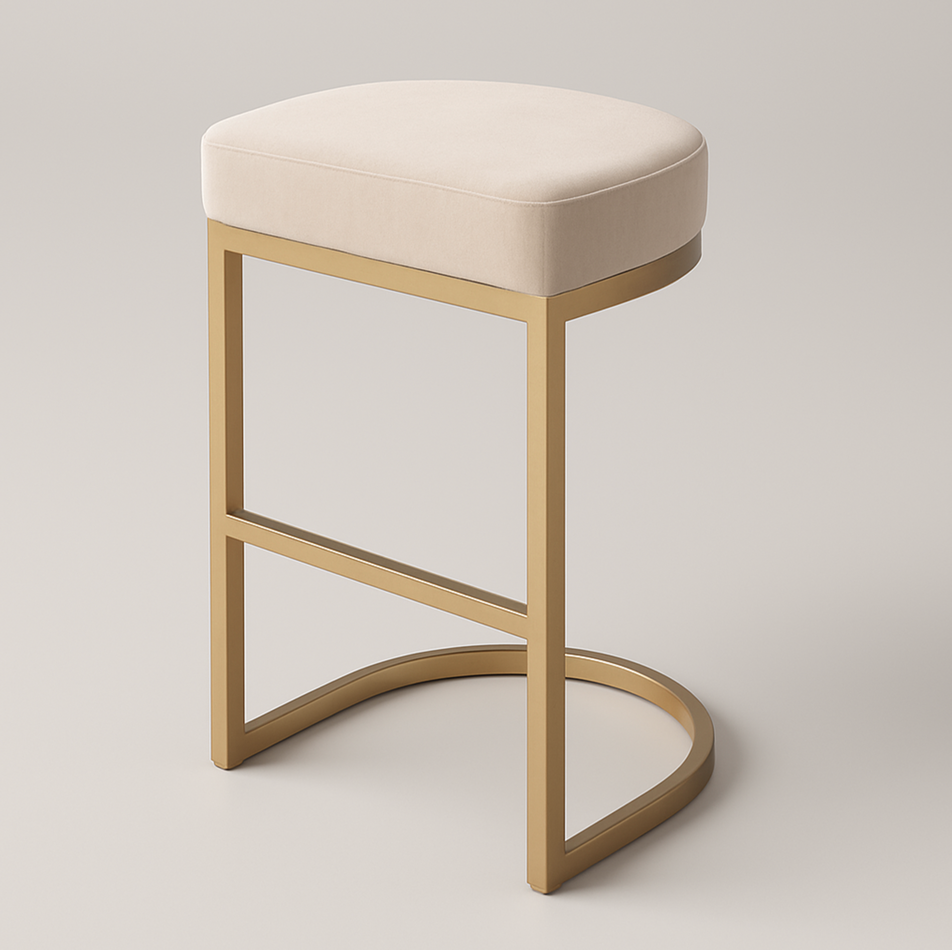 Interior Ave - Royale Light Taupe Velvet Kitchen Bar Stool V355-IA-BS9-RT