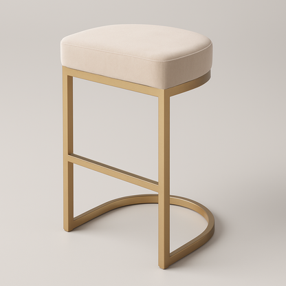 Interior Ave - Royale Light Taupe Velvet Kitchen Bar Stool V355-IA-BS9-RT