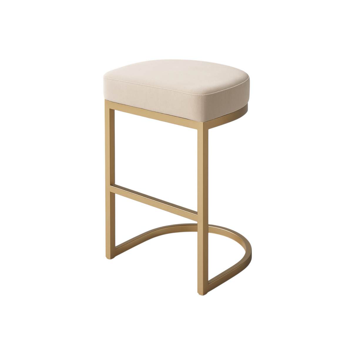 Interior Ave - Royale Light Taupe Velvet Kitchen Bar Stool V355-IA-BS9-RT