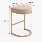 Interior Ave - Royale Light Taupe Velvet Kitchen Bar Stool V355-IA-BS9-RT