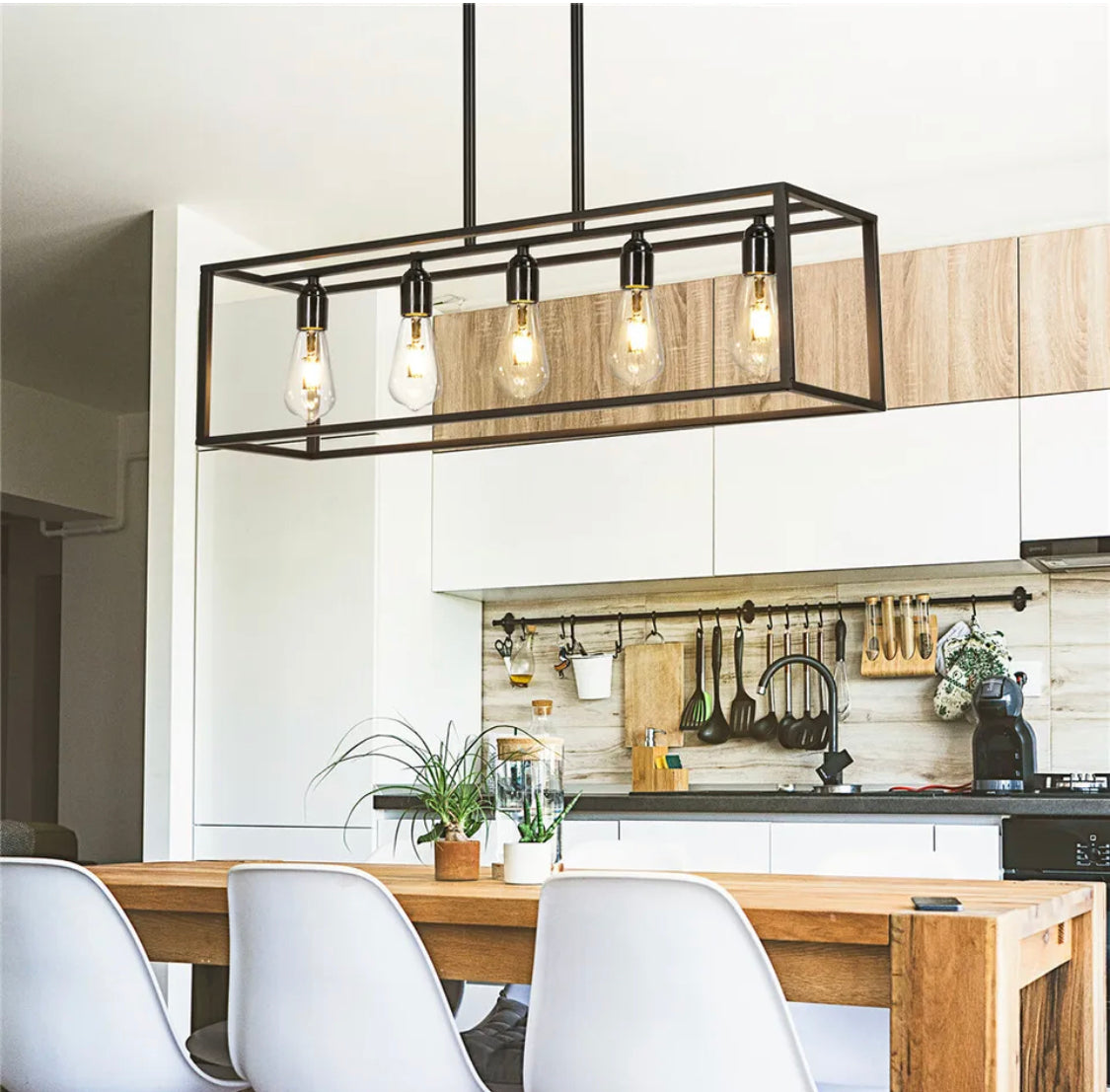 Interior Ave - Industrial 5 Light Chandelier V355-IA-C1-B