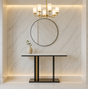 Interior Ave - Pandora Stone Marble Console - Marble & Black V355-IA-CO1-MB