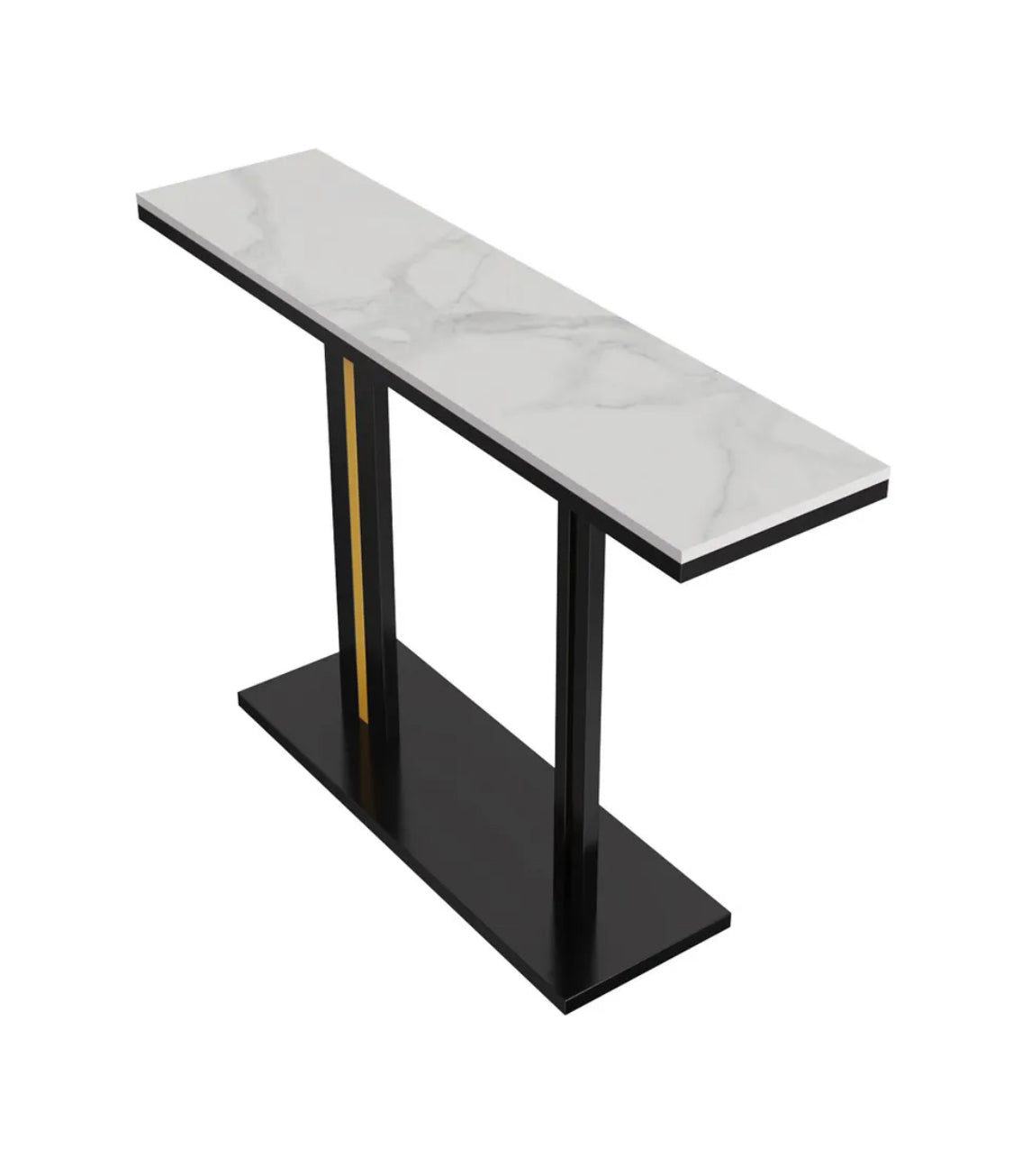 Interior Ave - Pandora Stone Marble Console - Marble & Black V355-IA-CO1-MB