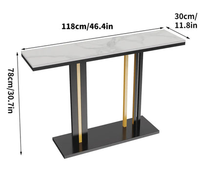 Interior Ave - Pandora Stone Marble Console - Marble & Black V355-IA-CO1-MB