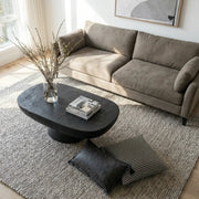 Interior Ave - Korra Sculptural Black Stone Coffee Table V355-IA-CT-KOR-BLA