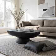 Interior Ave - Korra Sculptural Black Stone Coffee Table V355-IA-CT-KOR-BLA