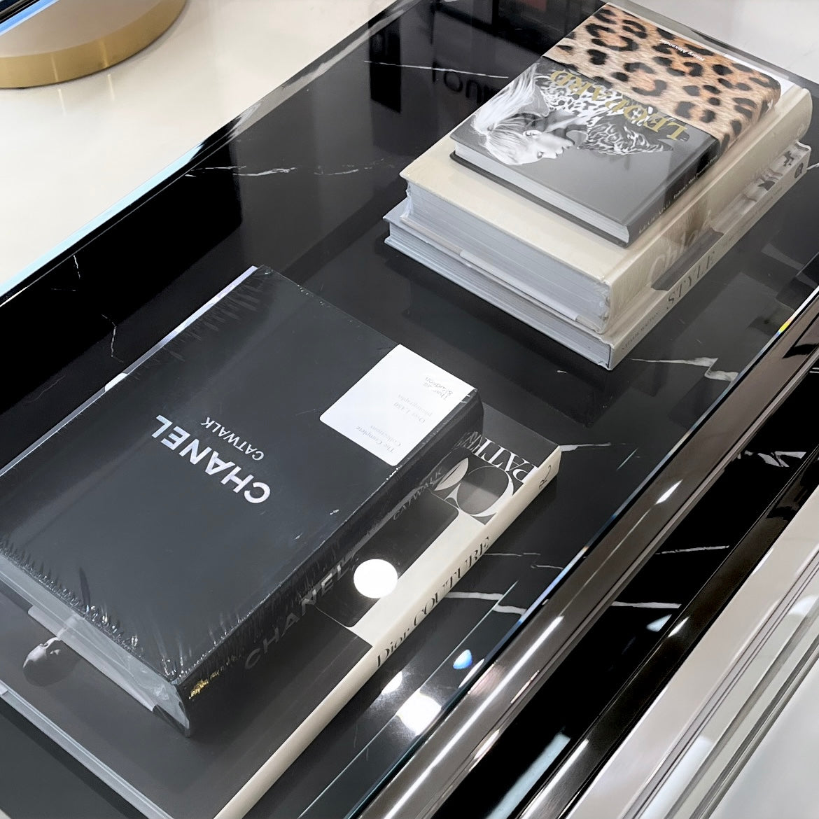 Interior Ave - Vogue Coffee Table - Black Marble Stone & Glass V355-IA-CT11-GB