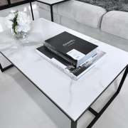 Interior Ave - Monaco Rectangle Coffee Table - White Marble Stone V355-IA-CT16-MB