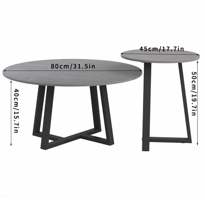 Interior Ave - Broadway Two Tier Coffee Table Set - Stone Grey V355-IA-CT4-GG