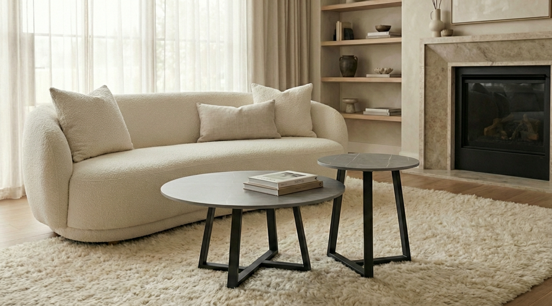 Interior Ave - Broadway Two Tier Coffee Table Set - Stone Grey V355-IA-CT4-GG