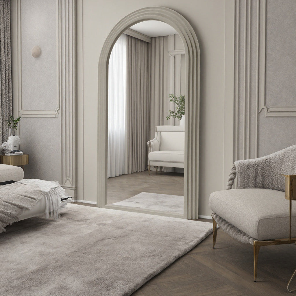 Interior Ave - Sierra Arched Step Mirror - Signature Sculptural Concrete Statement Piece V355-IA-DM-SC