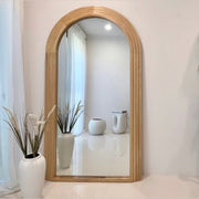 Interior Ave - Sierra Arched Step Mirror - Signature Sculptural Natural Wood Statement Piece V355-IA-DM-SN