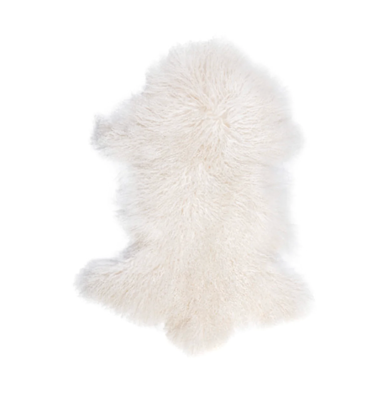 Interior Ave - Mongolian Fur Throw - 90CM - White V355-IA-MG-WE