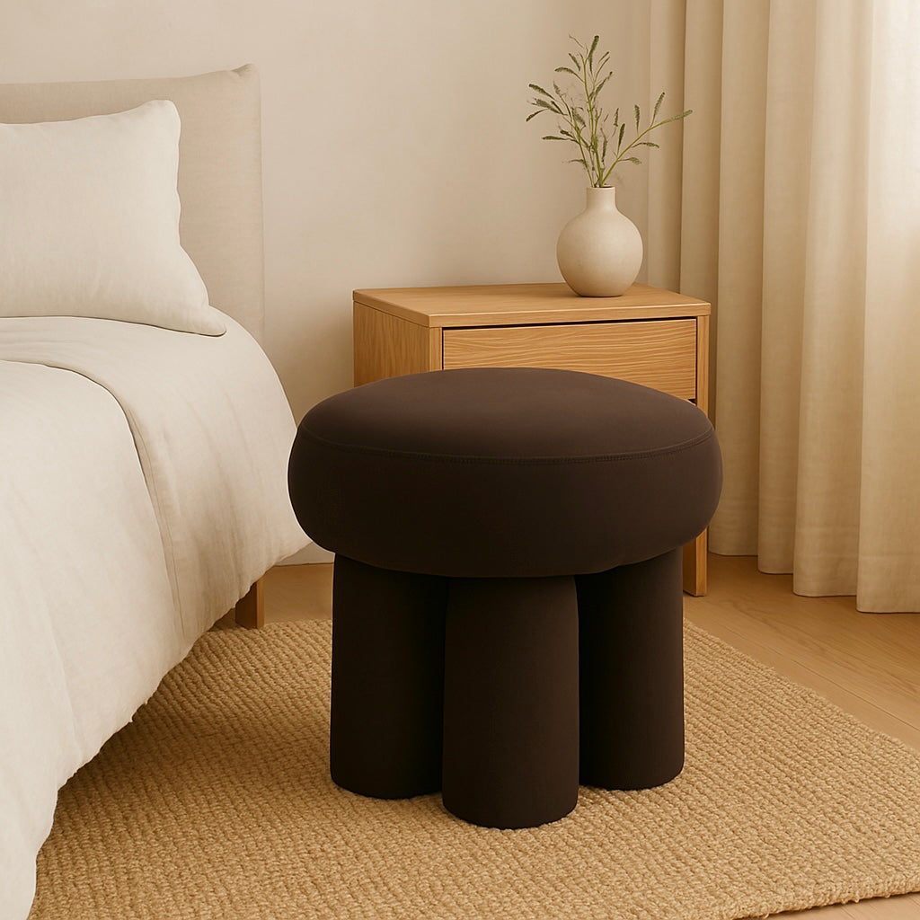 Interior Ave - Bentley Velvet Ottoman - Espresso V355-IA-O9-C