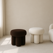 Interior Ave - Bentley Boucle Ottoman - White V355-IA-O9-W