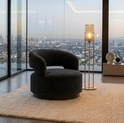 Interior Ave - Coco Milan Swivel Accent Chair - Black V355-IA-OCC-COC-BLK