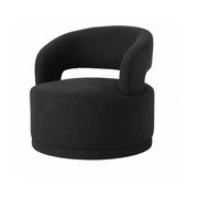 Interior Ave - Coco Milan Swivel Accent Chair - Black V355-IA-OCC-COC-BLK